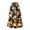 Navy, variant on Women High Waist Floral Print Maxi Skirt with Drawstring Elastic Waistband and Tiered Design for Casual Wear Orange XL