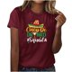 thumbnail image 1 of Camisetas de Manga Corta para Mujeres de Longitud Regular de Poliéster Sólido, Camiseta de Fiesta de Mayo Y Blusa Del Festival para la Primavera Y el Verano, 1 of 3