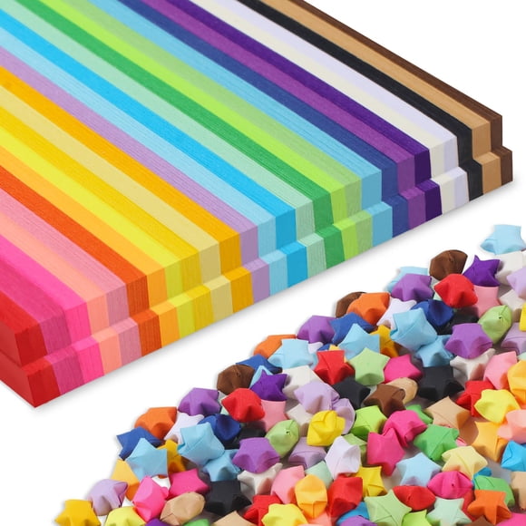 Papel para origami Phinus, 2060 hojas, 27 colores, 24 x 1 cm