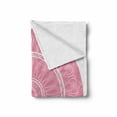thumbnail image 2 of Pink Mandala Soft Flannel Fleece Blanket, Circular Cosmos Motif with Geometric Culture Lines Colorful Illustration, Cozy Plush for Indoor and Outdoor Use, 50" x 70", Baby Pink White, by Ambesonne, 2 of 6