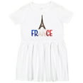 thumbnail image 3 of Inktastic France Eiffel Tower Flag in Text Girls Toddler Dress, 3 of 5
