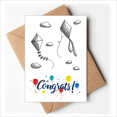 thumbnail image 1 of Geometria simple cometa patron pintado a mano Sobre de la Carta de felicitación de la tarjeta de matrimonio, 1 of 4