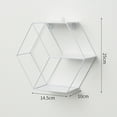 thumbnail image 2 of Floating Shelf Metal Geometric: Hanging Storage Shelf Display Shelf Wall Shelf, 2 of 9