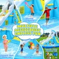 thumbnail image 4 of Adnoom Inflatable Water Slide with 480W Blower, Bounce House for Kids Backyard, Bouncy Castle with Large Pool/Basketball Hoop, Inflatable Water Park with Whale Water Slide/Climbing Wall/Water Cannon, 4 of 10