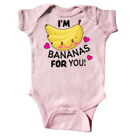 

Inktastic I m a Bananas For You with Cute Banana and Hearts Gift Baby Boy or Baby Girl Bodysuit