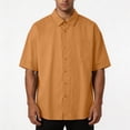 thumbnail image 7 of DeHolifer Mens Shirts Plus Size Button Down Solid Color Short Sleeve Casual Summer Shirts Orange 2XL, 7 of 7