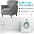 thumbnail image 6 of SHANNA Single Armchair Cover Stretch Chair Covers Anti-Slip Furniture Protector for Living Room Banquet（Deep Grey）, 6 of 8