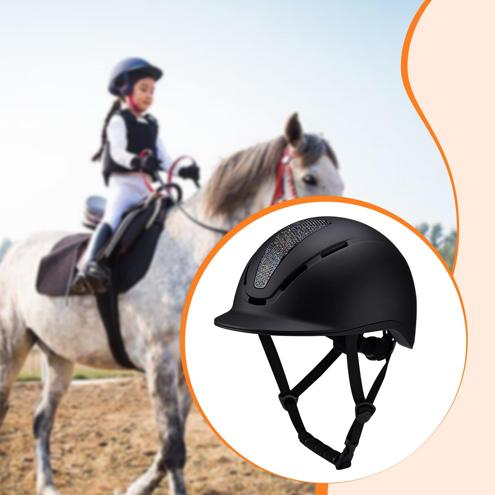 Equestrian Helmet Head Gear Cycling Helmet Adjustable Design PC EPS Material Suitable for Horseback Riders and Cyclists