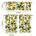 thumbnail image 6 of Rustic Boho Kitchen Curtains 36 Inch - 3 Panel Vintage Floral Set with Blooming Wildflowers, Farmhouse Rod Pocket Window Treatment for Summer, 6 of 6