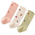 thumbnail image 3 of 3 pares de medias altas de algodón peinado muy cálidas y cómodas calcetines hasta la rodilla para bebés de 6 a 12 meses, 3 of 9