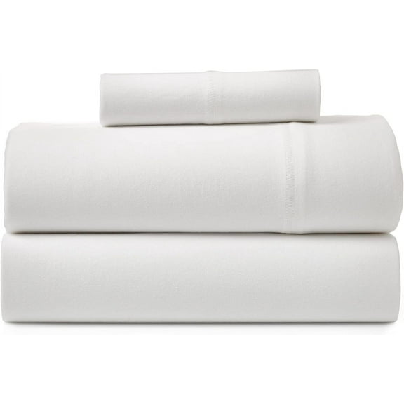 Road Trip America Jersey Sheet Set - 3 Pieces Twin Cotton Sheets Set - Stretchable Ultrasoft Luxury Knit Bed Linen (White, Twin)