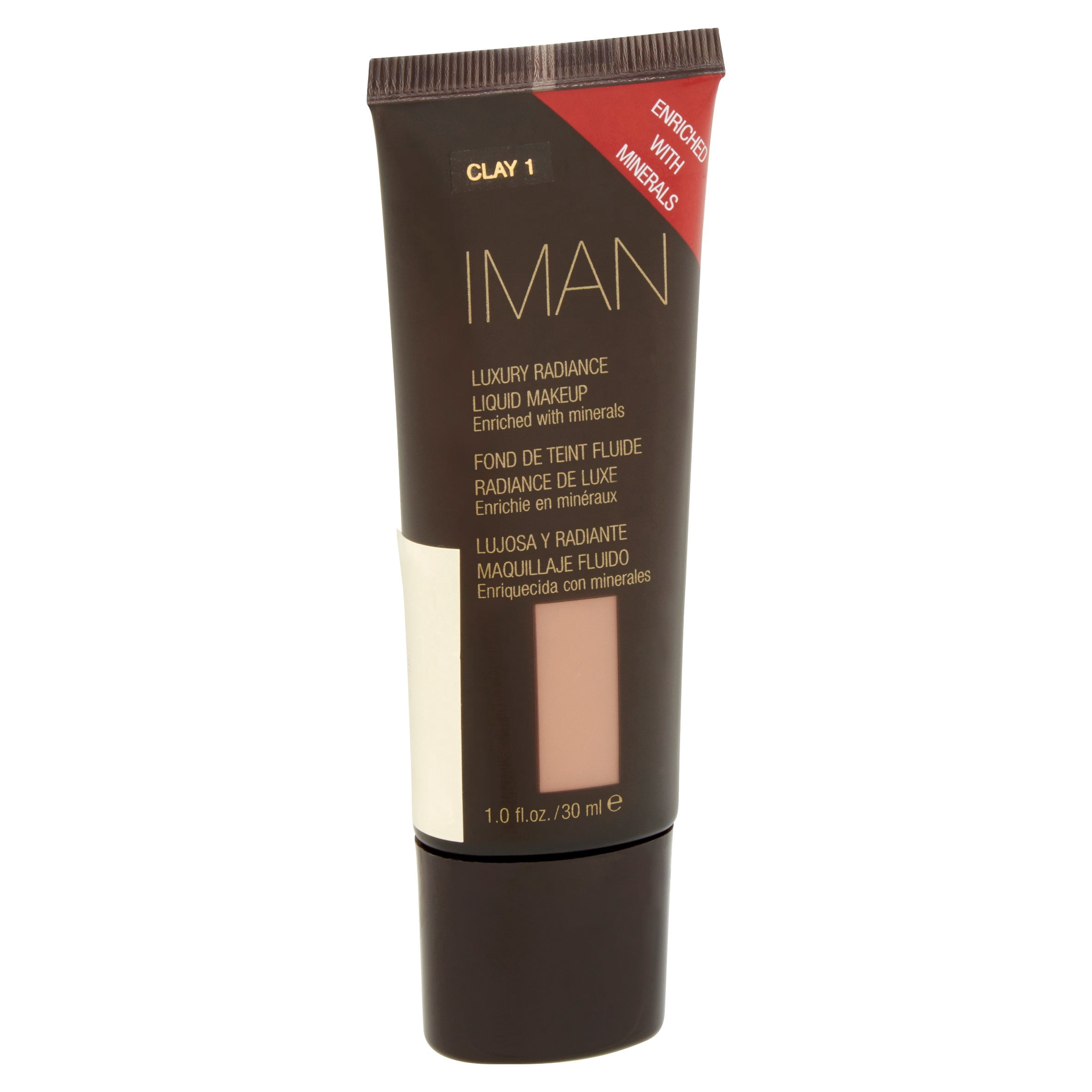 Iman Cosmetics Luxury Radiance Liquid Makeup, Clay 1