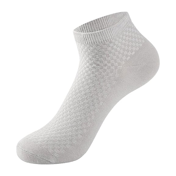 LEKODE Cotton Socks for Men Running Socks Plus Size Low Cut Liner Socks Hiking Socks Flat Socks Comfort Fit Ballet Flat Socks Invisible Socks Tube Socks with Heel Tab Mens Socks Gray One Size