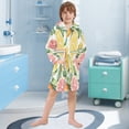 thumbnail image 5 of FORMRS Kids Bathrobe Unisex Hooded Robe Toddler Pajamas Sleepwear, Size 4-6T, Candy Grapefruit, 5 of 7