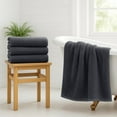 thumbnail image 7 of RIVERSIDE Cotton Bath Towels 22 x 44 Set of 4 Soft 450 GSM Quick Dry and Lightweight for Bathroom Spa - Charcoal, 7 of 7