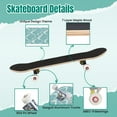 thumbnail image 4 of 31'' Complete Skateboard 7 Layer Canadian Maple Double Kick Deck Skateboards waves sea ocean Big small azure bursts splash Skate Board for Beginner Adult Gifts, 4 of 5