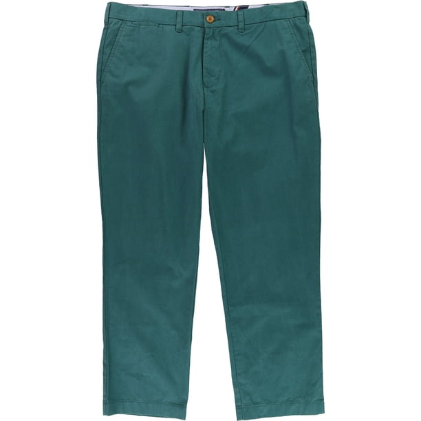 Tommy Hilfiger Mens Custom Casual Chino Pantalones, Verde, 38W x 30L