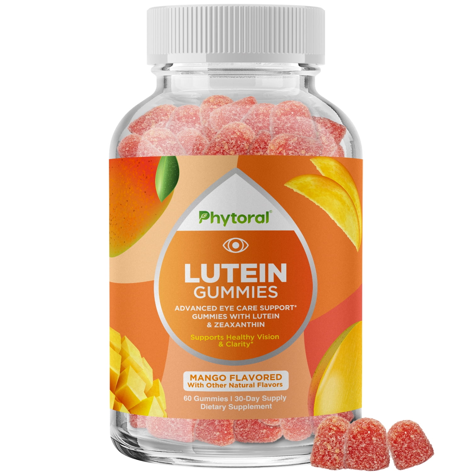 Lutein and Zeaxanthin Eye Vitamin Gummies - Delicious Zeaxanthin Plus Lutein Gummies with Eye Health Vitamins for Adults for Vision and Clarity
