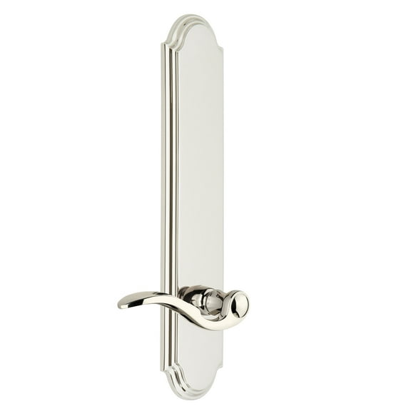 Grandeur Arcbel_Tp_Prv_238_Lh Arc Solid Brass Tall Plate Rose Left Handed Privacy Door