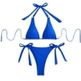 thumbnail image 2 of Traje de baño para mujer, moda, cómodo, color sólido, bikini, traje de baño de color liso para mujer, conjuntos de bikinis, trajes de baño para mujer, 2 of 6