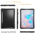 thumbnail image 3 of Fintie Silicone Case for Samsung Galaxy Tab S6 10.5" 2019 (Model SM-T860/T865/T867), Kids Friendly Light Weight Shock Proof Protective Cover Honey Comb Series [S Pen Holder], 3 of 7