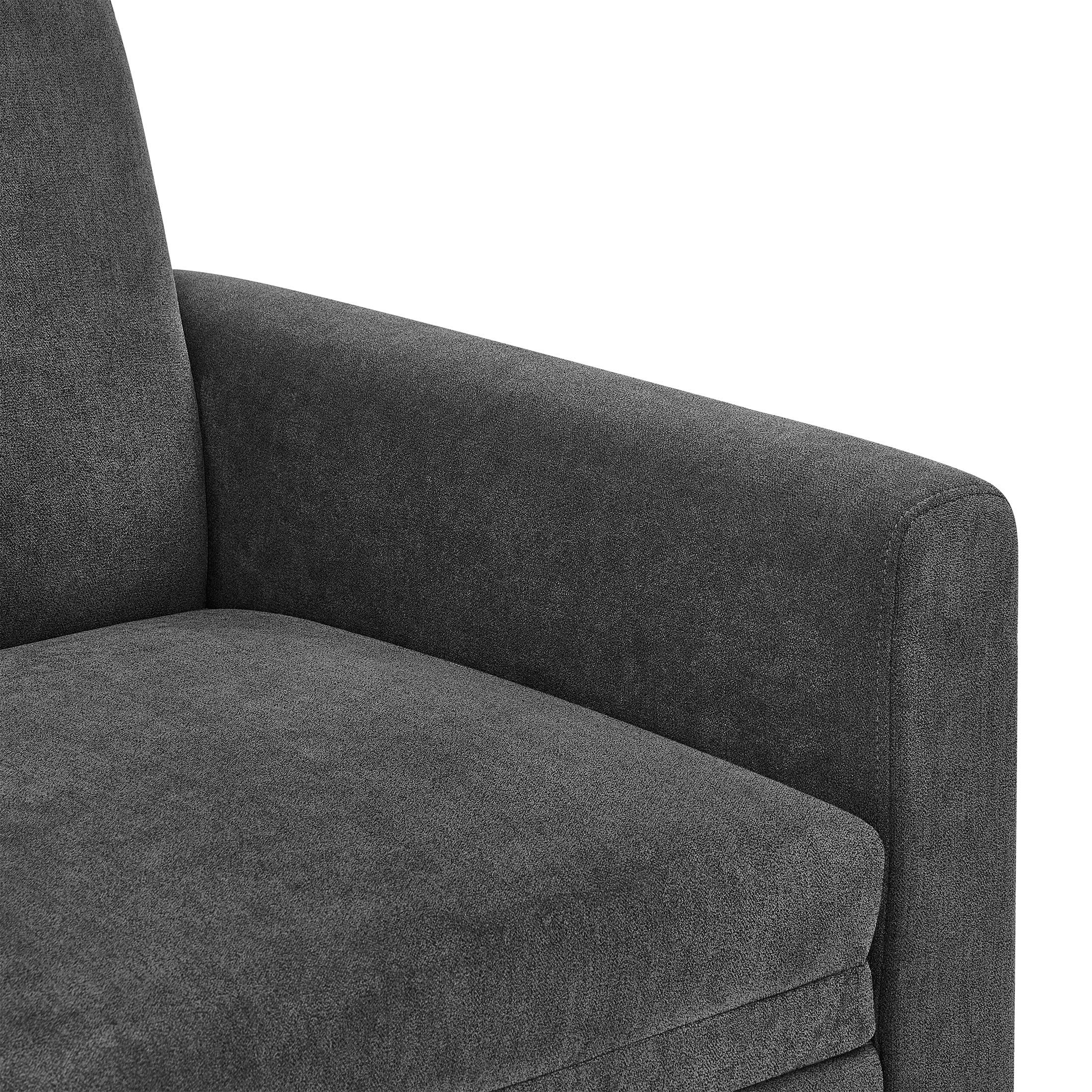 Mainstays Storage Futon with Underseat Storage, Charcoal Fabric