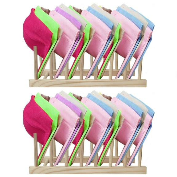 Enroslu Hat Organizer for Baseball Caps Set of 2 | Hat Holder for up to Baseball Caps | Tabletop Hat Rack Stand Hat Storage Display Baseball Cap Organizer for Desk Closet Shelf Dresser