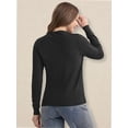 thumbnail image 2 of Women's Crew Neck Button Down Long Sleeve Cardigan for Women Classic Soft Ladies Cardigan Sweater Coat, 2 of 5
