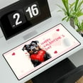 thumbnail image 3 of Happy Valentine's Day Pitbull Brings Love Heart Desk Mat Full Keyboard Mouse Pad Terrier Dog Lover Large Mousepad - 02028, 3 of 5