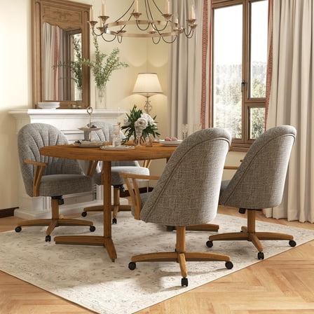 Chromcraft 5-Piece Dining Set with Expandable Dining Table and 4 Chairs, Seats 4, Vivacious Mocha