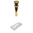 thumbnail image 1 of American Imaginations 31.89-in. W 1 Hole Ceramic Top Set In White Color - Overflow Drain Incl. AI-30766, 1 of 9