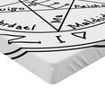 thumbnail image 2 of Ambesonne White Fitted Sheet, Occult Art, Twin Size, Black White, 2 of 3