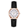 thumbnail image 1 of Elegante reloj de cuarzo en oro rosa con esfera blanca pequeña para un tiempo libre elegante, 1 of 3