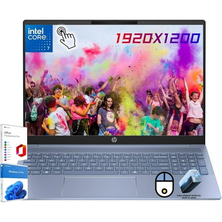 HP Pavilion 16 Touchscreen Laptop – Intel Core 7 150U – 16" WUXGA Display – AI Copilot, Backlit Keyboard– Windows 11 Pro, Office Pro Lifetime – Sky Blue – 32GB RAM | 1TB SSD