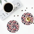 thumbnail image 5 of Pofeuu Barbeque1 Print Leather Coasters Set of 6, Round Cups Mugs Mat Pad for Home Kitchen Heat Resistant Drink Coasters,Round Shape, 5 of 7