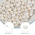 thumbnail image 3 of Uxcell 100 Pcs Perlas de Agua Dulce Naturales, Perlas Irregulares Sueltas de 7-8mm con Agujero Lateral de 0.8mm para Hacer Joyería de Cuerda de Cuero, Bricolaje, Blanco, 3 of 6