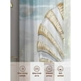 thumbnail image 3 of Blue Coastal Shell Sheer Curtains for Living Room Bedroom Beach Summer Seaside Nautical Sheer Curtains 63 Inch Long 2 Panels Set Light Filtering Curtain Window Treatments Drapes for Dining Room, 3 of 6