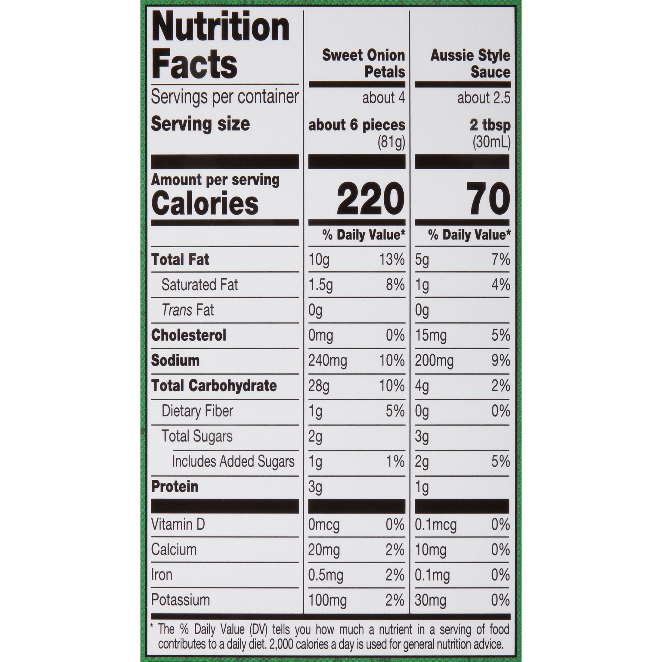 Farm Rich Sweet Onion Petals with Aussie Dipping Sauce, 15 oz (Frozen Snacks and Appetizers)