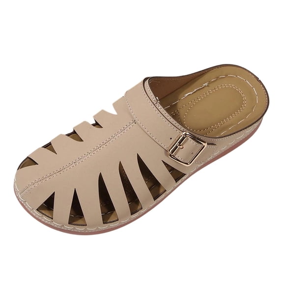 Womens Closed Toe Sandals Orthopedic Sliders Wedge Clogs Mules Shoes Platform Fashion Sandal with Arch Support Summer Beach Holiday Slippers Orthotic Slides Flip Flops