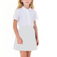 thumbnail image 2 of FAIWAD Girls Uniform Pleated Skirt Kids High Waist A-line Skorts Girls Solid Color Mini Skirts with Shorts, 2 of 7