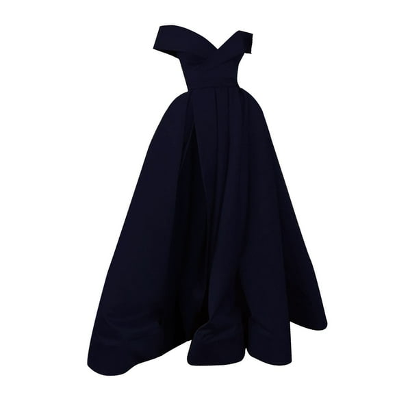 Wefuesd Black Dress White Dress, Floor Length Tail Ladies Chiffon Temperament French Retro Summer Tail Low Cut V Neck Wedding Fit Plain, Fall Dresses Women's formal Dresses, Wedding Guest Dress, M