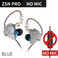 thumbnail image 1 of KZ ZSN Pro Auriculares con cable 1DD + 1BA Tecnología híbrida Auriculares intrauditivos HIFI Bass Metal Tapones para los oídos Movimiento Auriculares con reducción de ruido Tan Jianjun unisex, 1 of 2