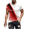 thumbnail image 2 of Mefallenssiah Hauts pour Hommes, Liquidation T-Shirt à Manches Courtes Imprimé Col Rond Mode Décontractée Manches Courtes, 2 of 5