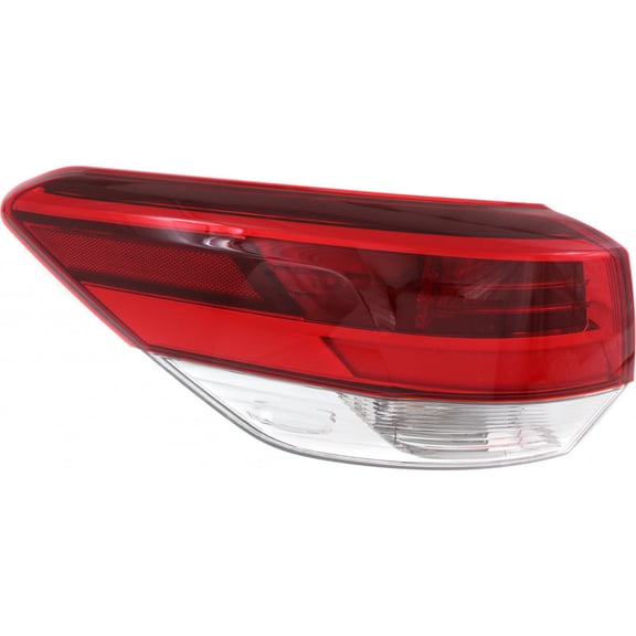For Toyota Highlander Tail Light Assembly Outer 2018 2019 Driver Side | Clear Lens | LED | CAPA | For TO2804143 | 81560-0E161
