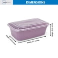 thumbnail image 4 of Mainstays 5-Pack 1-Compartment BPA-Free Plastic Snack Meal Prep Food Storage Containers, 3 Cup, Lilac Bloom, 4 of 10