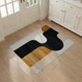 thumbnail image 3 of ODIKA 3'x5' Washable Throw Rug Alfombras Minimalist Abstract Arc Motif Contemporary Para for Entryway, Kitchen, Mudroom, Stain Resistant, Low Profile, Non-Slip, 3 of 7