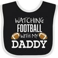 thumbnail image 3 of Inktastic Watching Football with My Daddy Boys or Girls Baby Bib, 3 of 4
