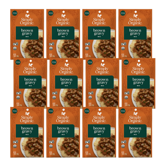 Simply Organic Brown Gravy Mix, 1 oz Packet (12 Pack)