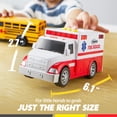 thumbnail image 3 of Vroomix Juego de 3 vehículos de emergencia y vehículos escolares - Ambulancia de coche de policía accionado por fricción y autobús estudiantil con luces y sonidos - Juguetes educativos y seguros para, 3 of 5