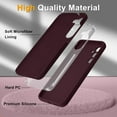 thumbnail image 4 of for Samsung Galaxy A54 5G Case and 2 Pack Tempered Glass Screen Protector, Slim Liquid Silicone Shockproof Protective Case - Wine Red, 4 of 16